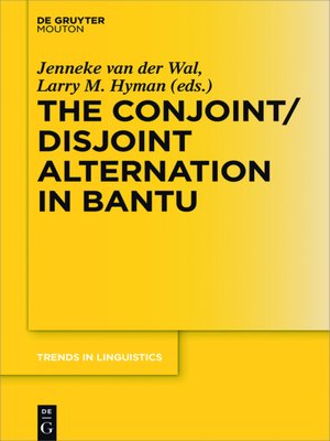 cover image of The Conjoint/Disjoint Alternation in Bantu